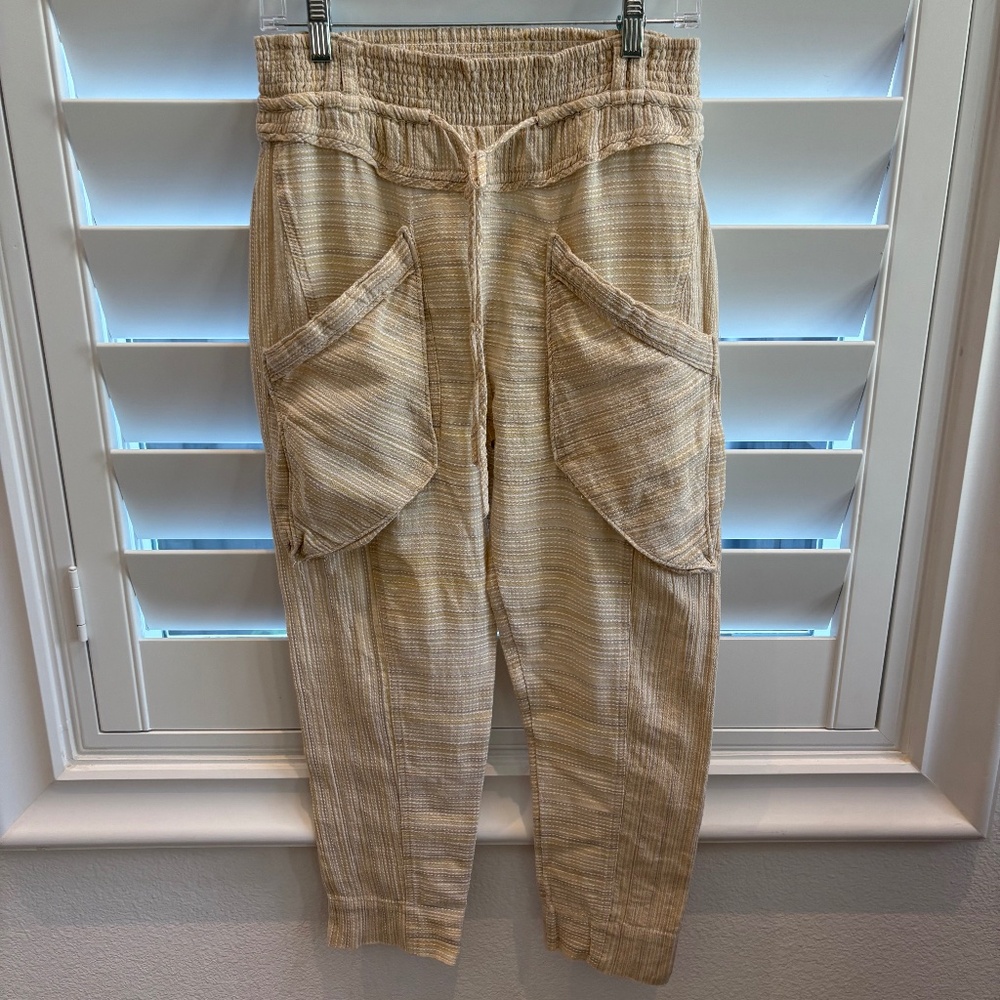 FREE PEOPLE SWEET ESCAPE TAPERED HIGH WAIST PANTS - XS